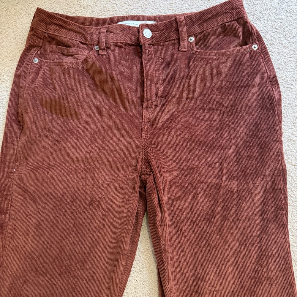 Altar'd State Emmaline Embroidered Corduroy Pants Flare Bell Bottom Sz 28 Boho - Picture 3 of 7